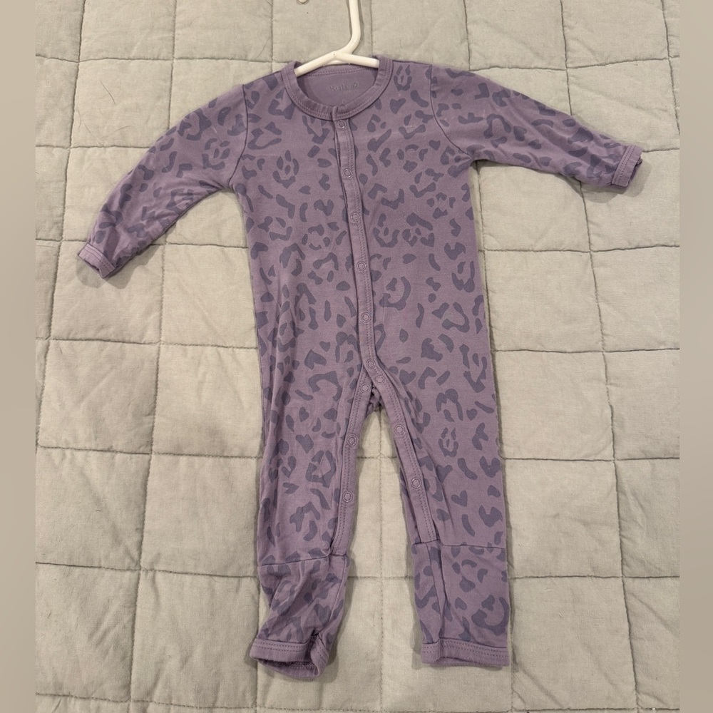 Kyte Baby purple Leopard Romper (0-3)